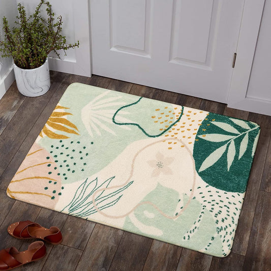 Moynesa Area Rugs for Living Room, Carpet for Bedroom Washable Non-Slip Boho Rug Throw Cute Soft Rug,Abstract Botanical Print Indoor Rugs for Kitchen Entryway Dining Room