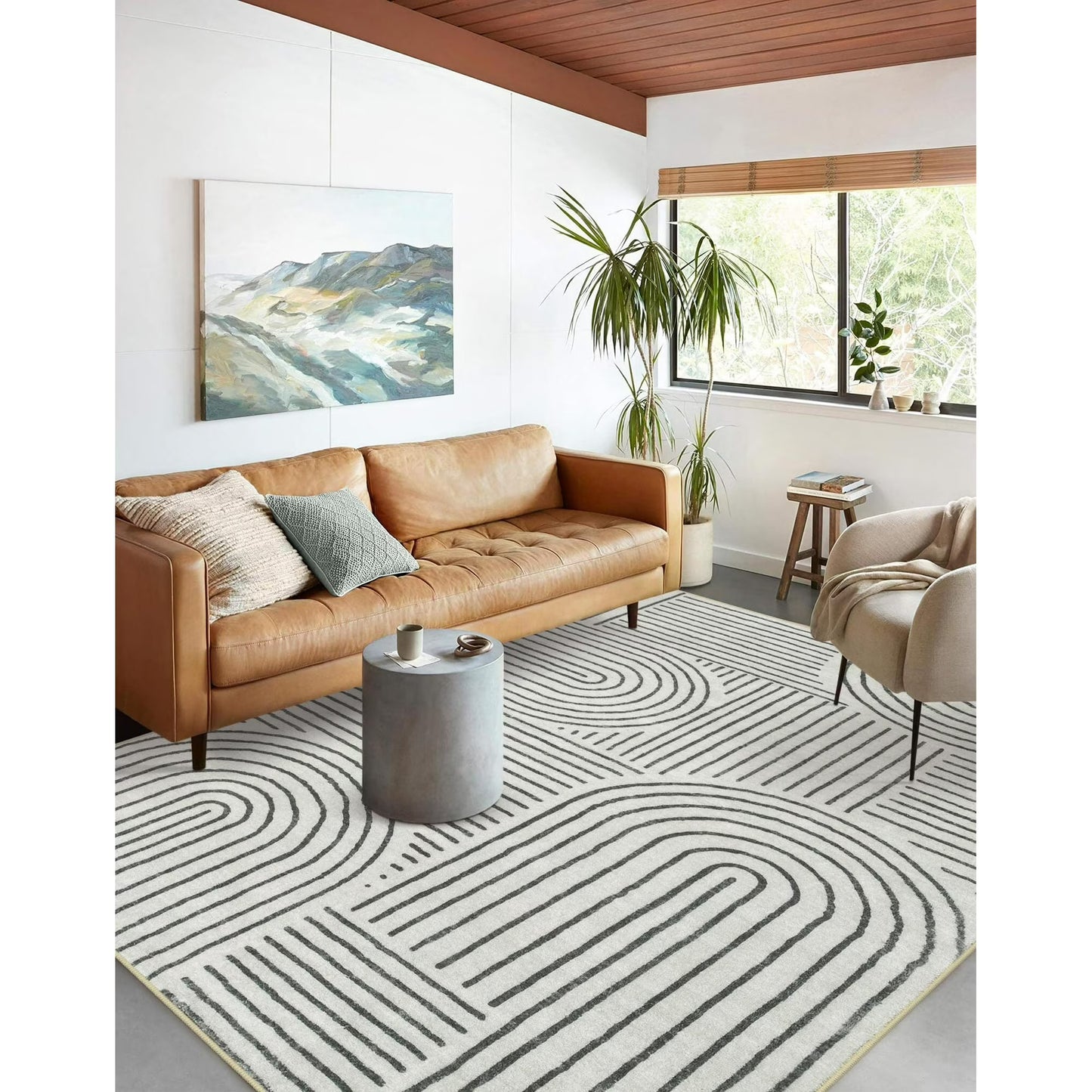 Moynesa Abstract Area Rugs for Living Room, Ultra-Thin Soft Washable Rug Non-Slip Modern Bedroom Rug Indoor Large Throw Carpet for Dining Room Office Dorm Playroom