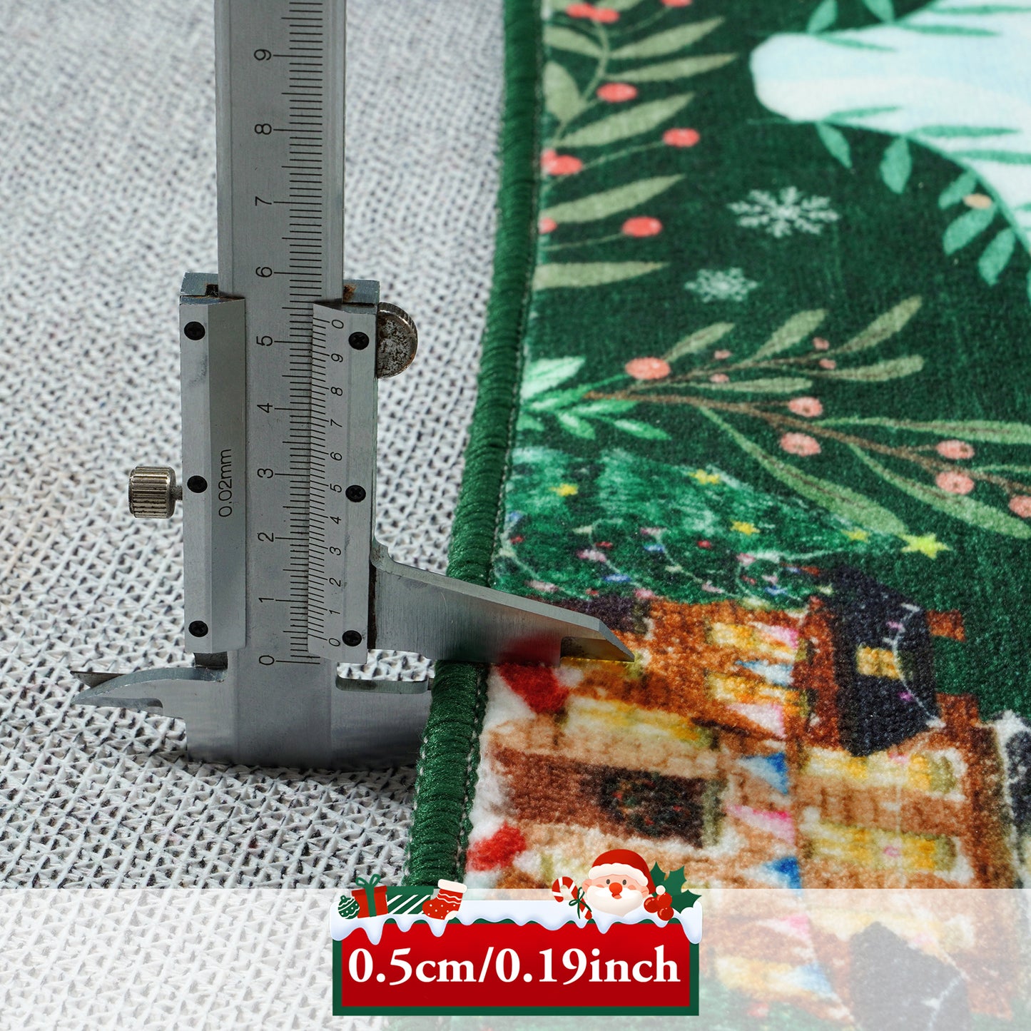 Lahome Decor Christmas Hallway Runner Rug,Kitchen Rug, Elk, Christmas Tree, Sleigh, House Pattern Non-Slip Washable Indoor Area Rug