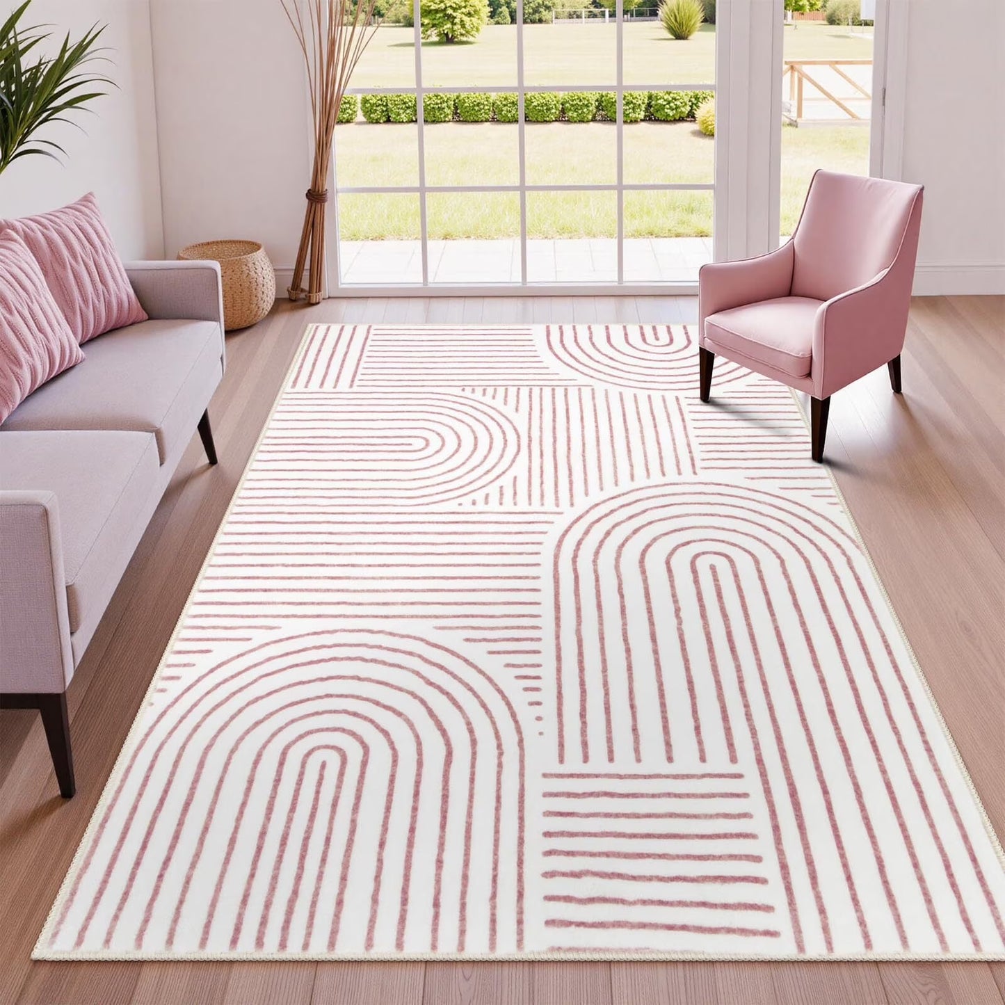 Moynesa Abstract Area Rugs for Living Room, Ultra-Thin Soft Washable Rug Non-Slip Modern Bedroom Rug Indoor Large Throw Carpet for Dining Room Office Dorm Playroom
