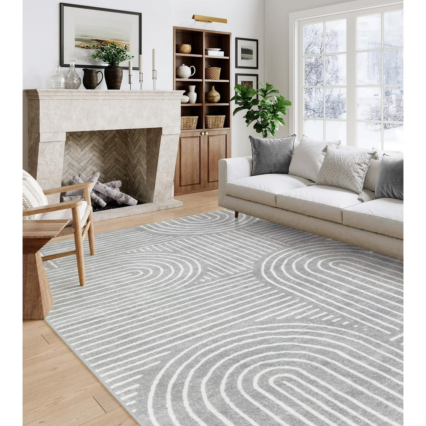 Moynesa Abstract Area Rugs for Living Room, Ultra-Thin Soft Washable Rug Non-Slip Modern Bedroom Rug Indoor Large Throw Carpet for Dining Room Office Dorm Playroom
