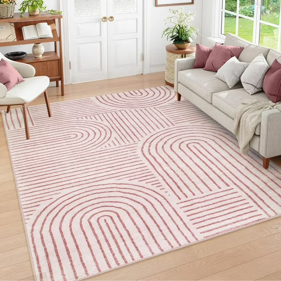 Moynesa Abstract Area Rugs for Living Room, Ultra-Thin Soft Washable Rug Non-Slip Modern Bedroom Rug Indoor Large Throw Carpet for Dining Room Office Dorm Playroom