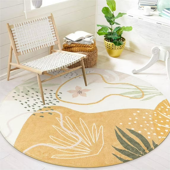 Moynesa Area Rugs for Living Room, Carpet for Bedroom Washable Non-Slip Boho Rug Throw Cute Soft Rug,Abstract Botanical Print Indoor Rugs for Kitchen Entryway Dining Room