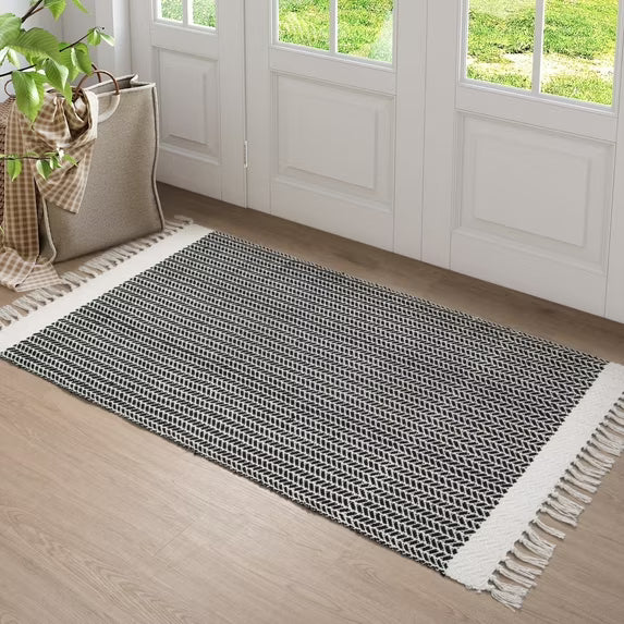 Moynesa Area Rug for Living Room Washable Bedroom Rugs Boho Lightweight Bath Door Mats Woven Entry Rug with Tassels Indoor Non Slip Carpet for Dining Bedroom Camper RV Gifts