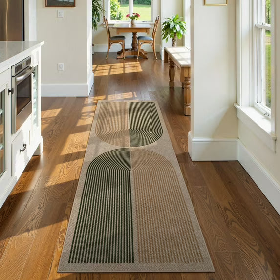 RUG ROBOT Modern Rainbow Easy Jute Rug, Patio Rug Washable Rugs for Entryway Farmhouse Area Rug, Non Slip Indoor Door Mat Contemporary Throw Rug for Laundry Guestroom Room Patio Decor