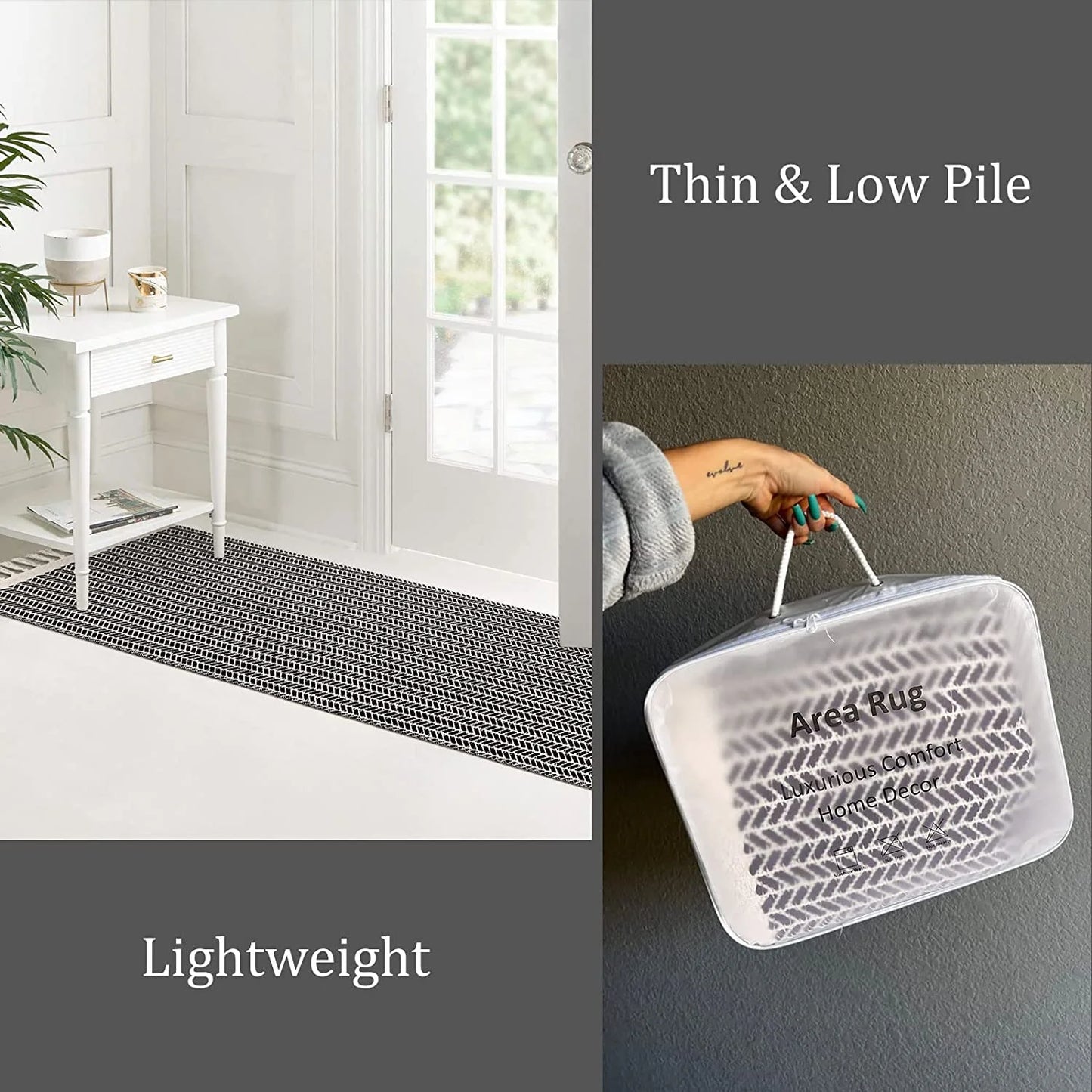 Moynesa Area Rug for Living Room Washable Bedroom Rugs Boho Lightweight Bath Door Mats Woven Entry Rug with Tassels Indoor Non Slip Carpet for Dining Bedroom Camper RV Gifts