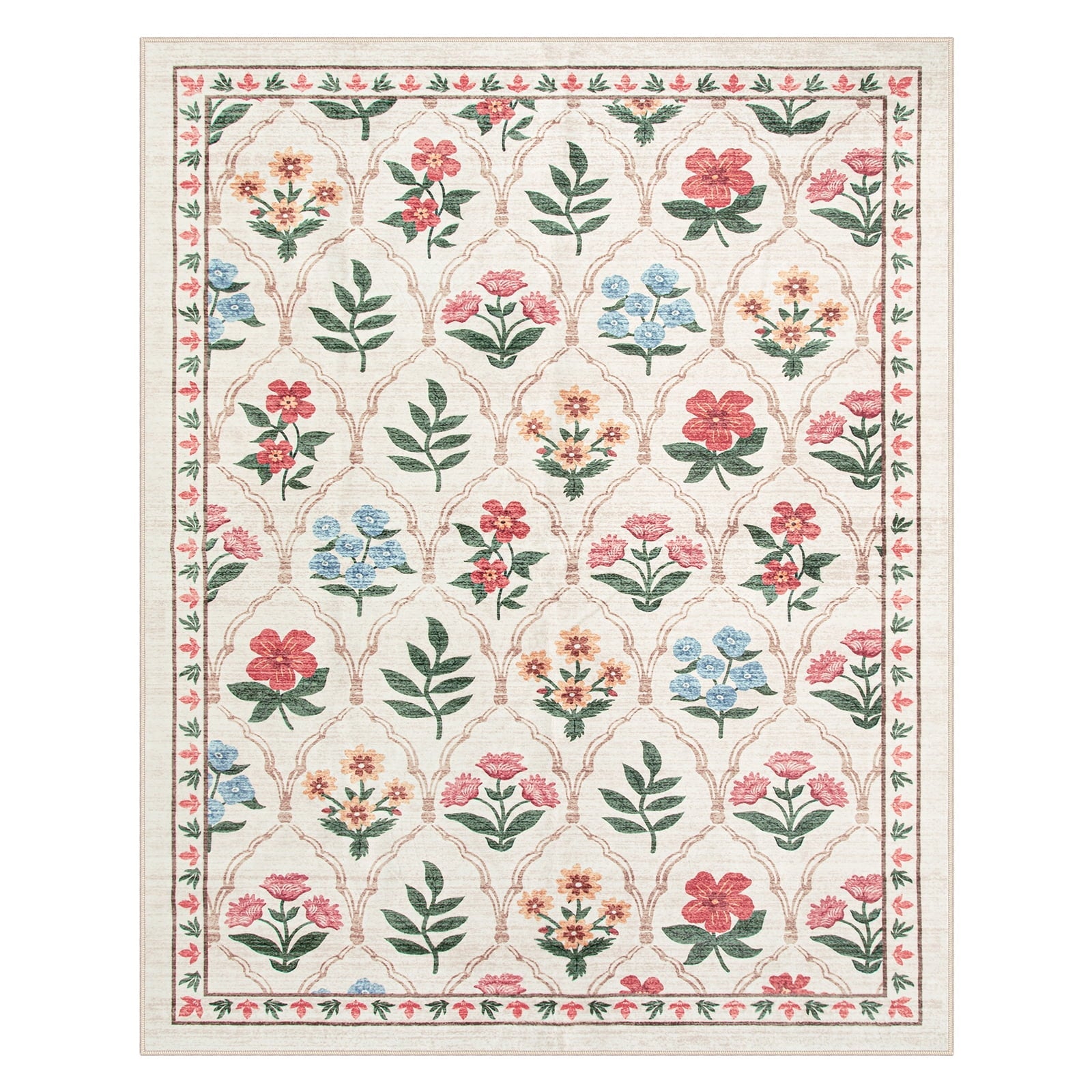 Lahome Decor Moroccan Boho Area Rugs,Large Washable Bedroom Rugs,Soft Non Slip Non-Shedding Kitchen Mat Indoor Office Carpet for Living Dining Playroom Nursery Walmart Walmart